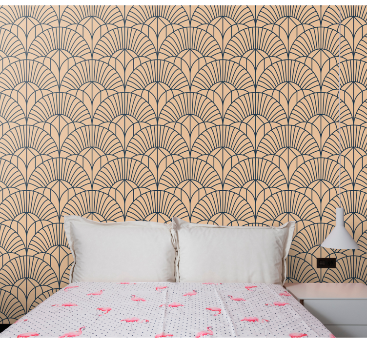 Geometric Fan Pattern geometric wallpaper - TenStickers