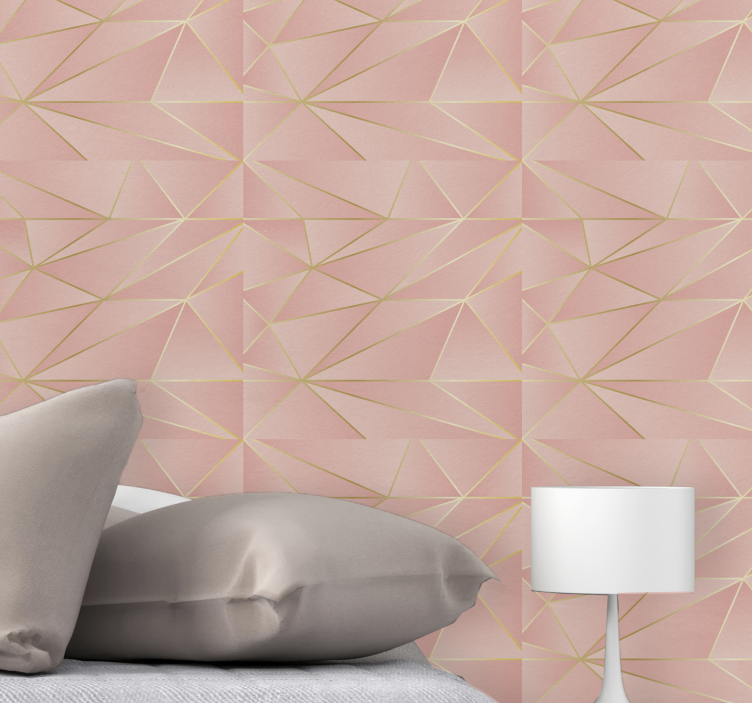 Geometric Lines Elegance geometric wallpaper - TenStickers
