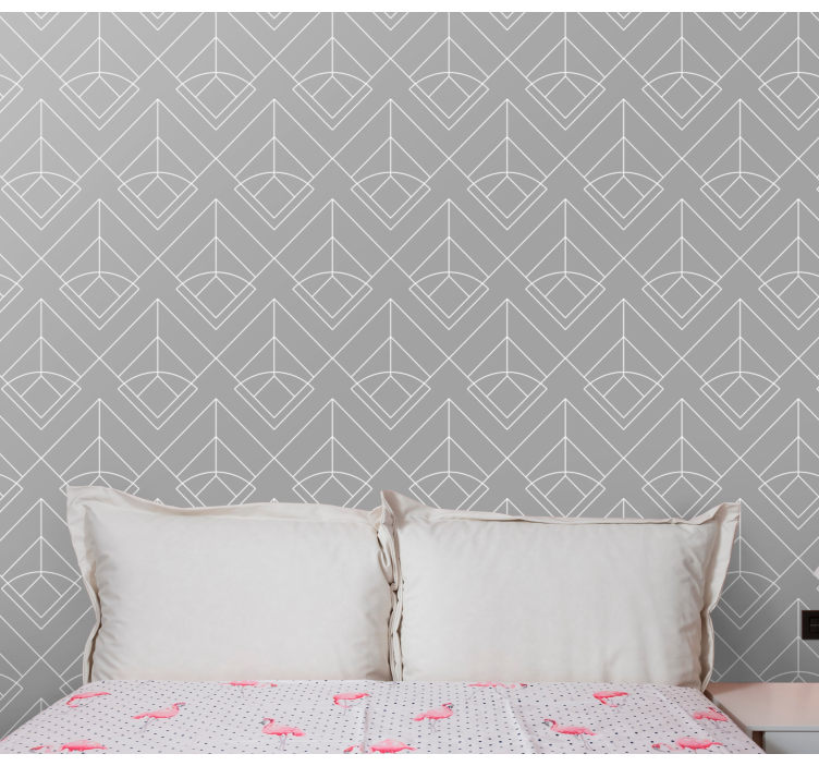 Geometric Linework geometric wallpaper - TenStickers