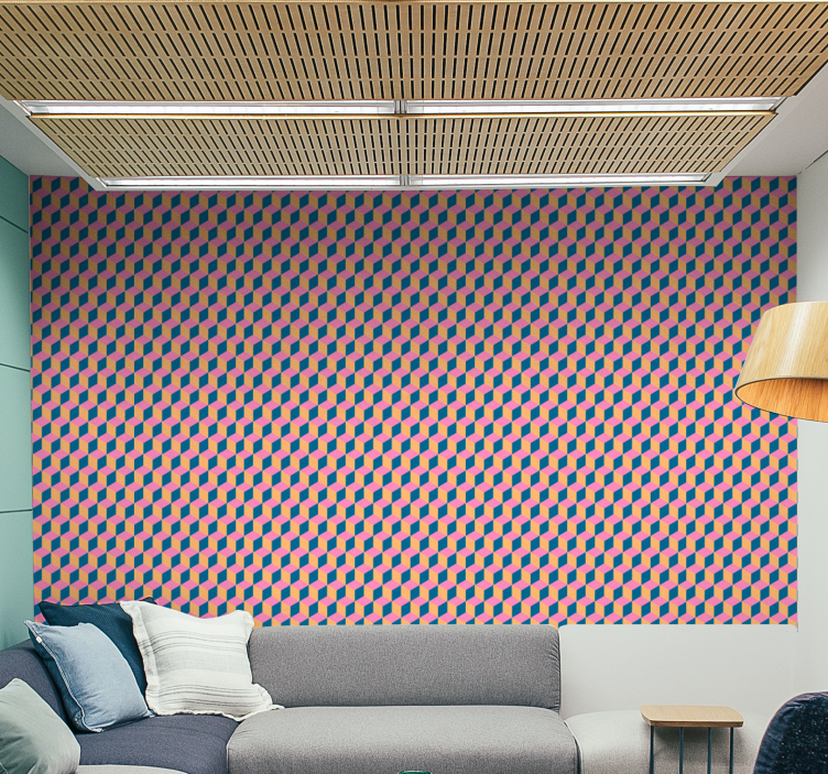 Geometric Pattern Display geometric wallpaper - TenStickers