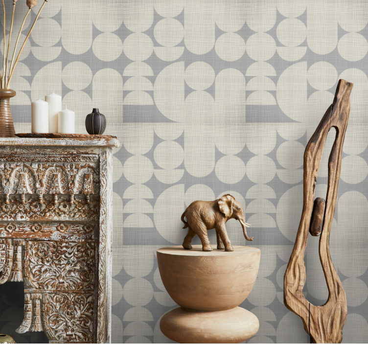 Gray geometric variation abstract wallpaper - TenStickers