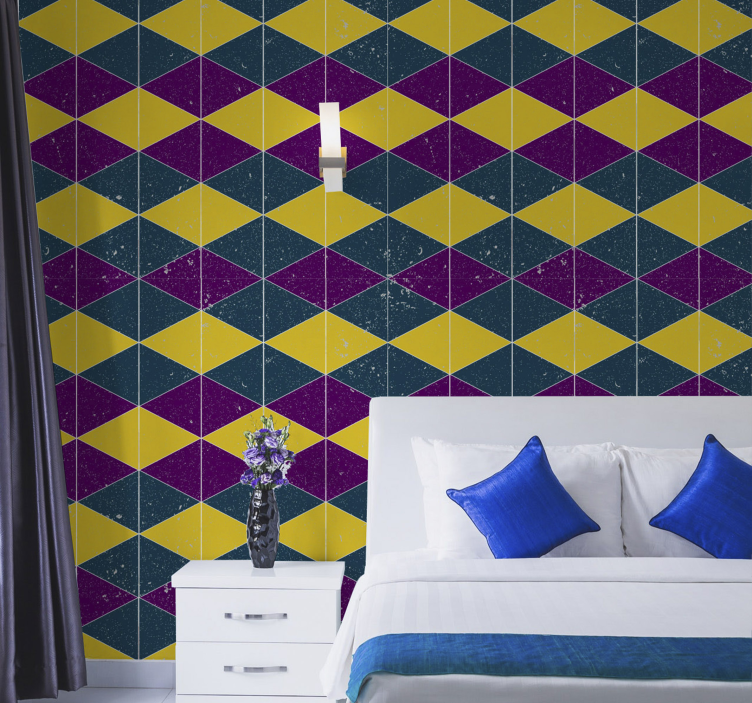 Geometric Patterned Design geometric wallpaper - TenStickers