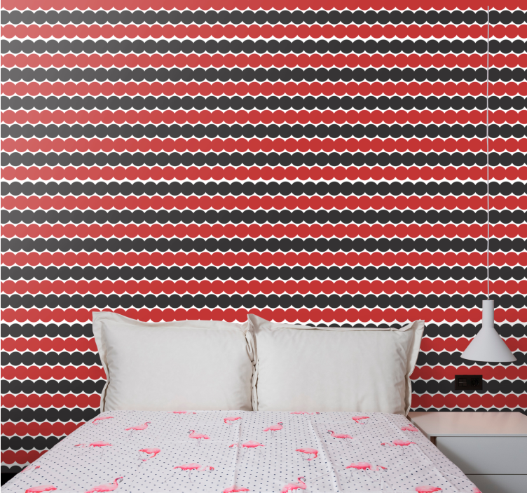 Geometric Scallops geometric wallpaper - TenStickers