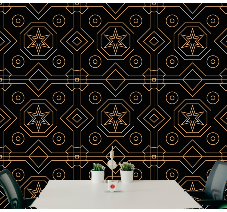 Geometric Star Symmetry geometric wallpaper - TenStickers