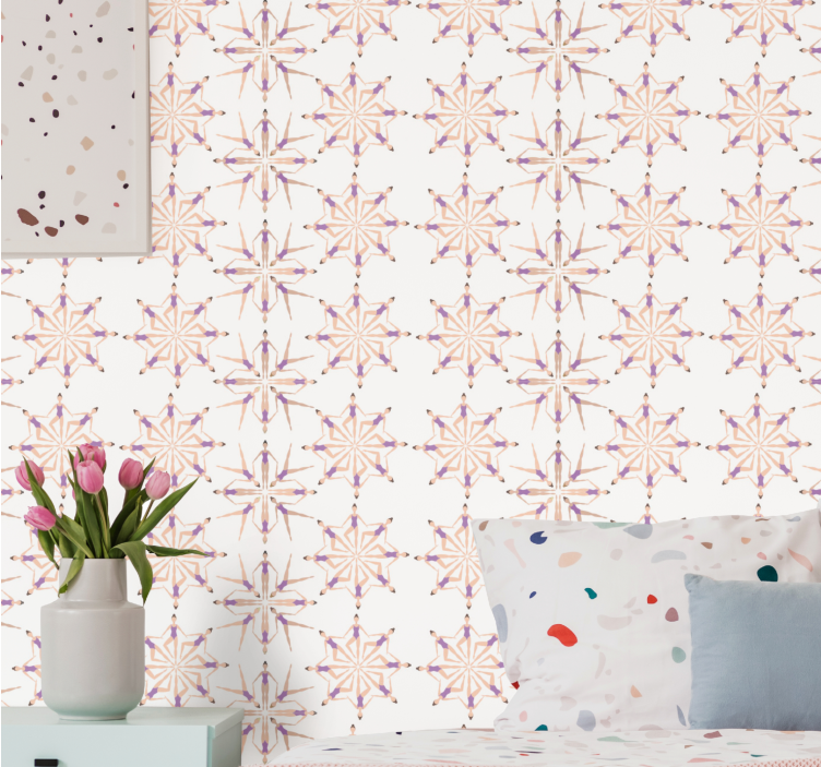 Geometric Starburst geometric wallpaper - TenStickers