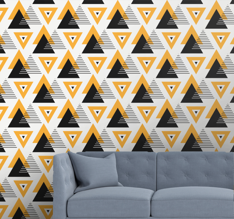 Geometric Triangle Fusion geometric wallpaper - TenStickers