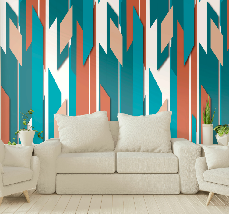 Geometric Wall Design geometric wallpaper - TenStickers