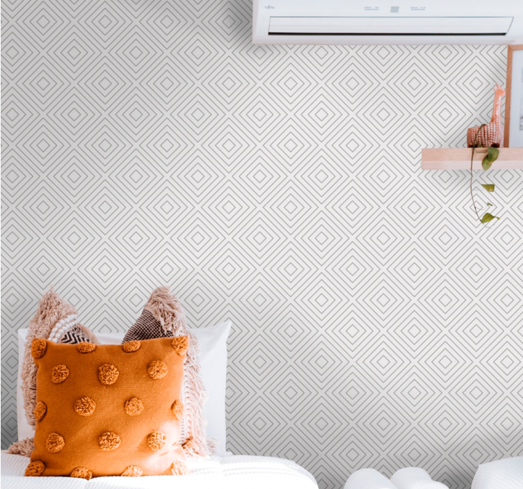 Geometric wallpaper in geometric diamond shape - TenStickers