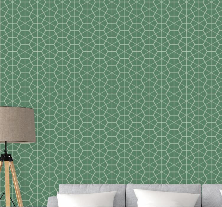 Geometric wallpaper in geometric shape layout - TenStickers
