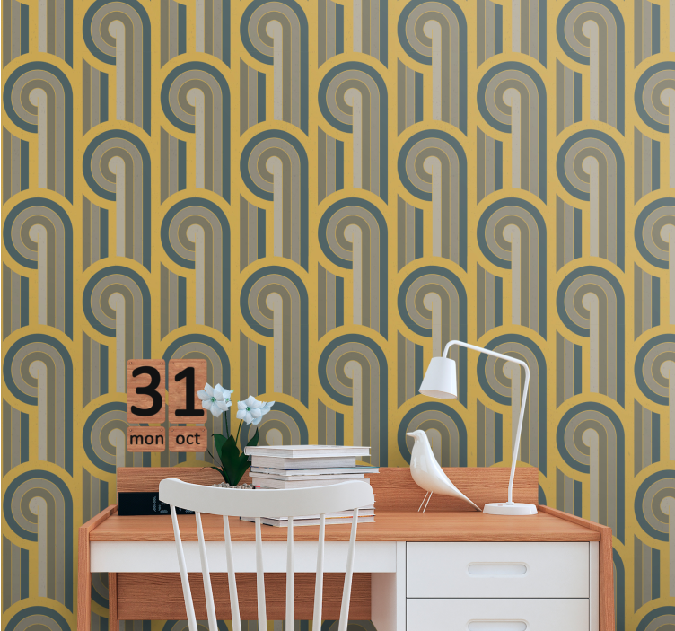 Geometrical forms  art deco abstract Wallpaper - TenStickers