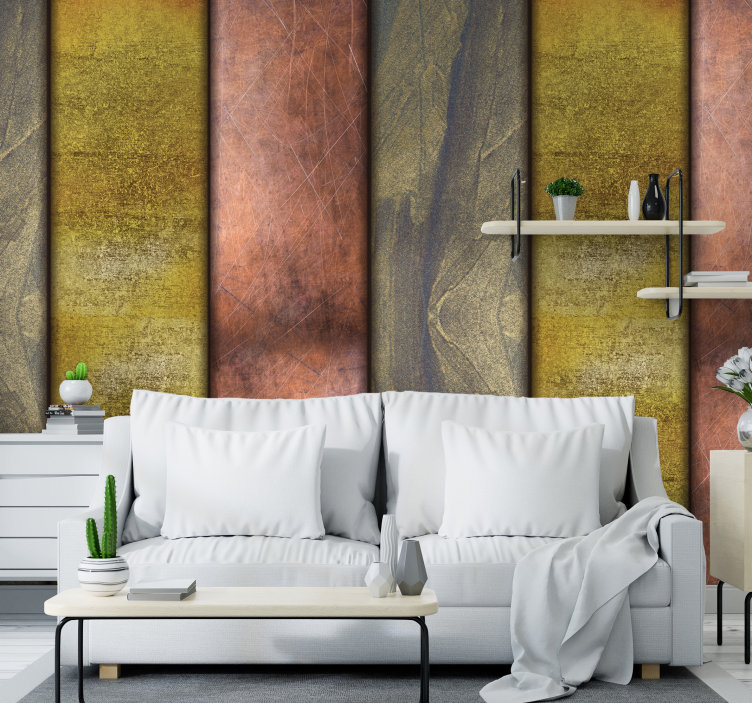 Gold Pattern Abstract Wallpaper - TenStickers
