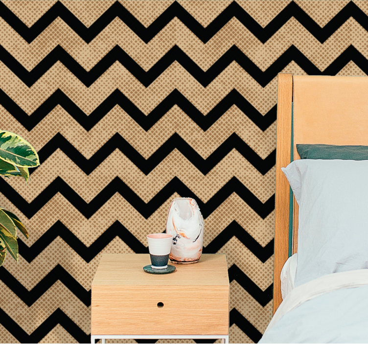 Hollywood-regency zigzag lines wallpaper - TenStickers