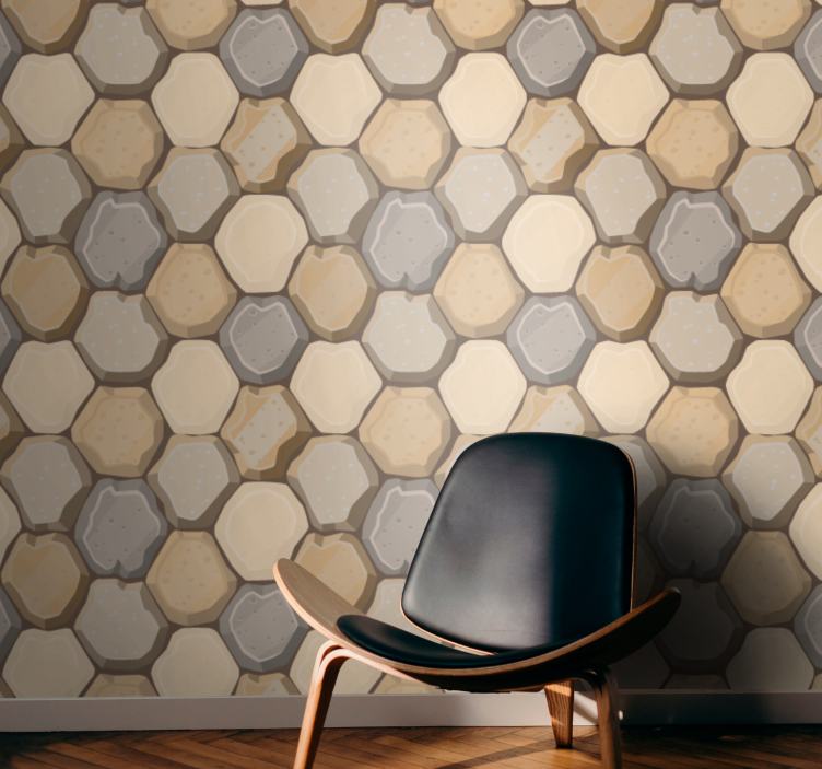 Honeycomb Hexagons texture pattern wallpaper - TenStickers