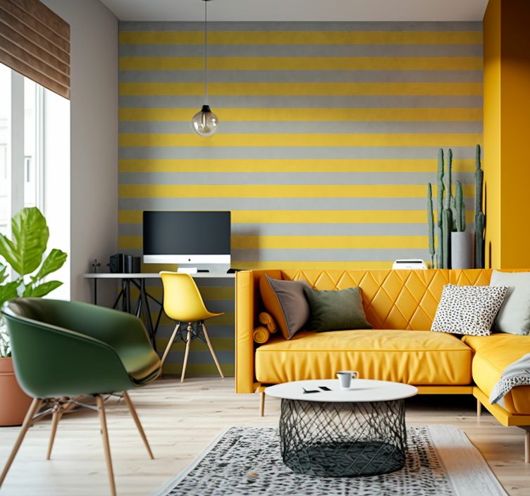 Horizontal Stripe Harmony horizontal striped wallpaper - TenStickers