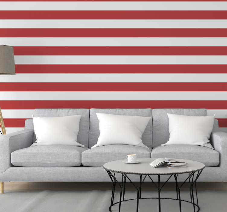 Horizontal Stripes horizontal striped wallpaper - TenStickers