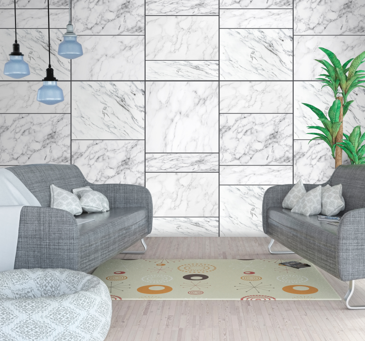 Marbled Interior Detail Living room wallpaper - TenStickers