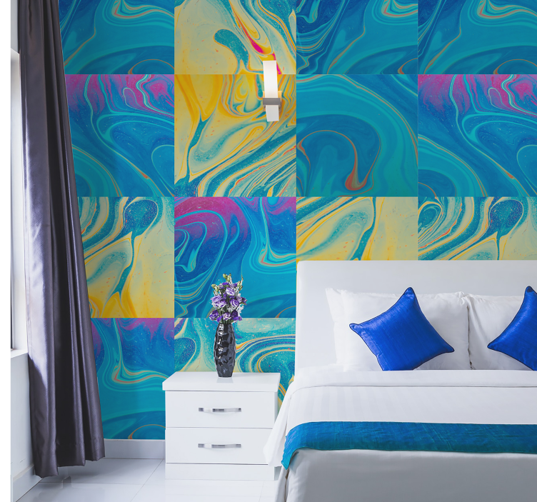 Marbled Swirls abstract wallpaper - TenStickers