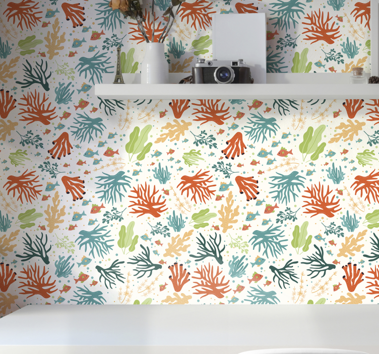 Marine Botanicals nature wallpaper - TenStickers
