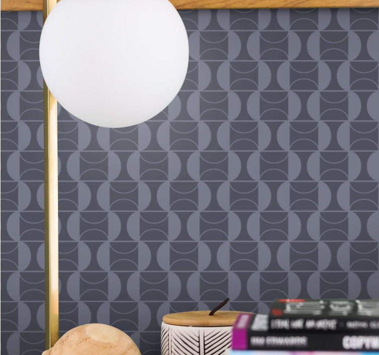 Modern Curved Shapes geometric wallpaper - TenStickers