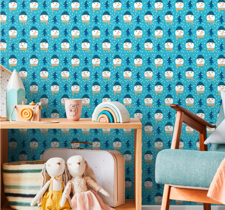 Nordic Snowscape scandinavian wallpaper - TenStickers