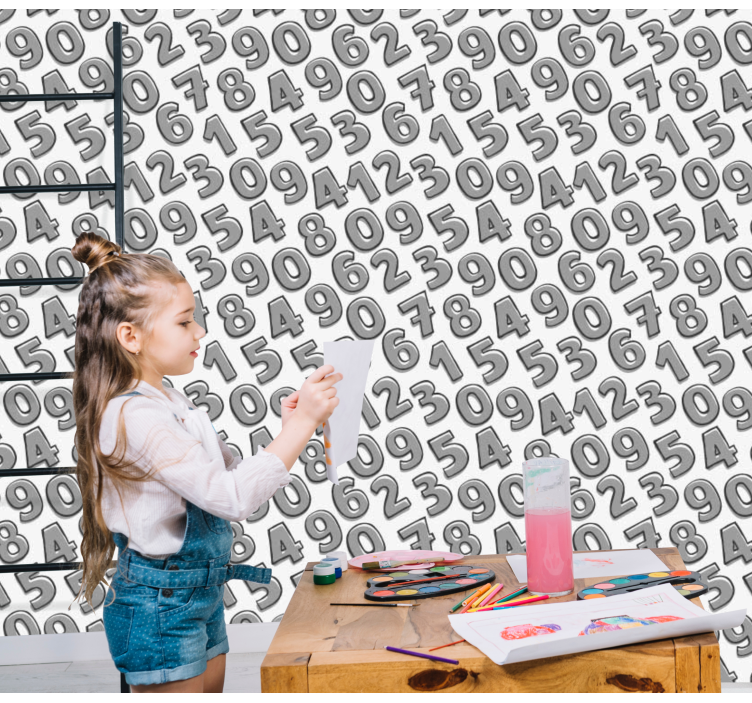 Numbers mixed together  Wallpaper - TenStickers