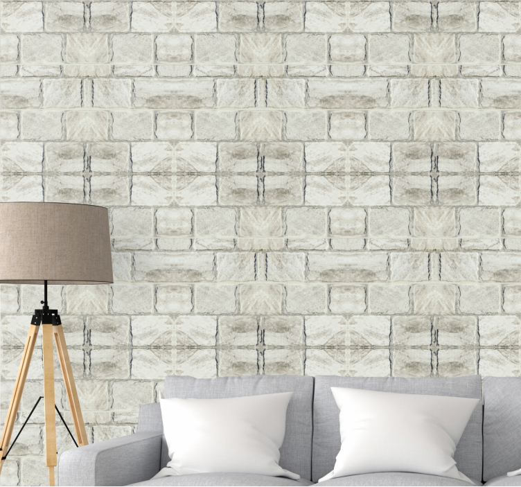 Organise brick pattern stone wallpaper - TenStickers