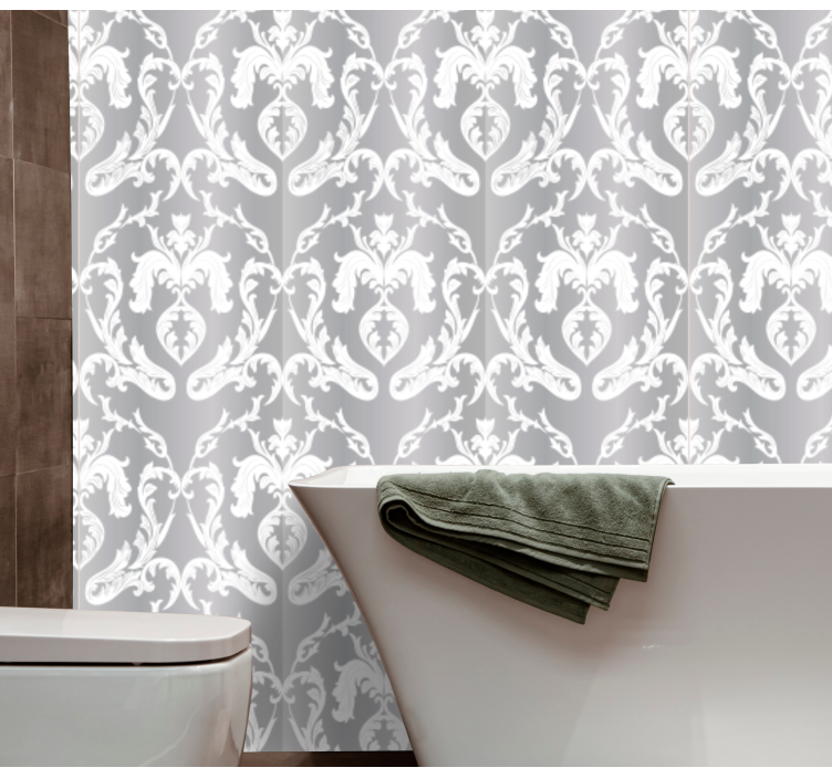 Ornate Damask floral ornament wallpaper - TenStickers