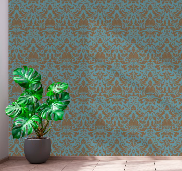 Ornate Foliage Motifs tile wallpaper - TenStickers