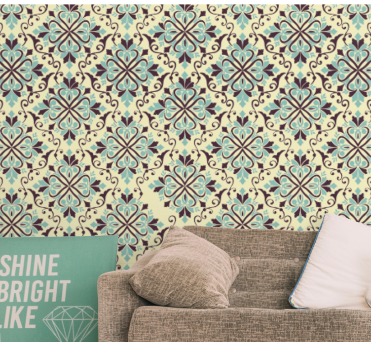 Ornate Tile Design tile wallpaper - TenStickers