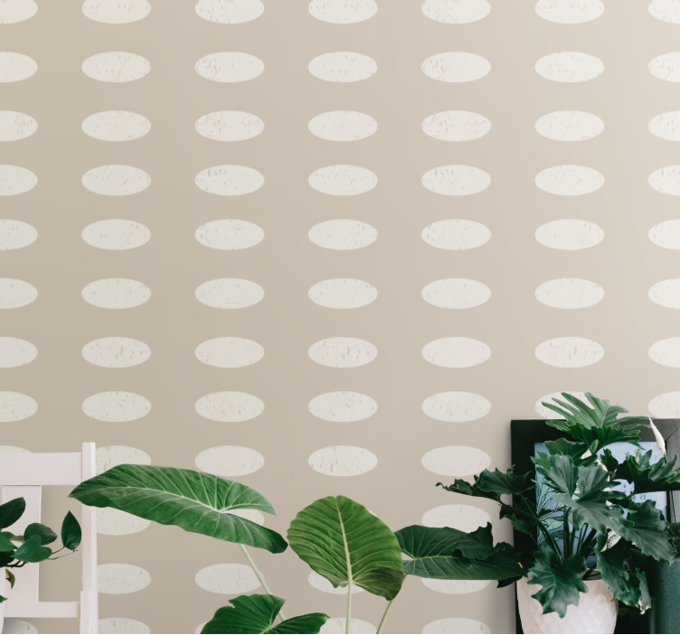Oval Pattern Design polka dots wallpaper - TenStickers