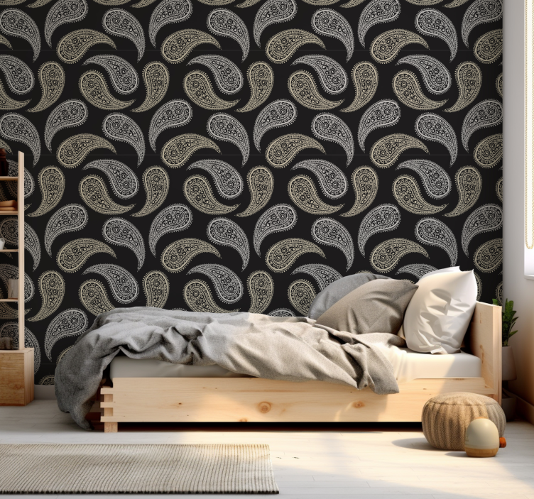 Paisley Elegance ornamental wallpaper - TenStickers