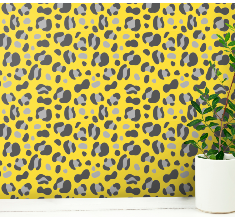 Pantone leopard print animal wallpaper - TenStickers