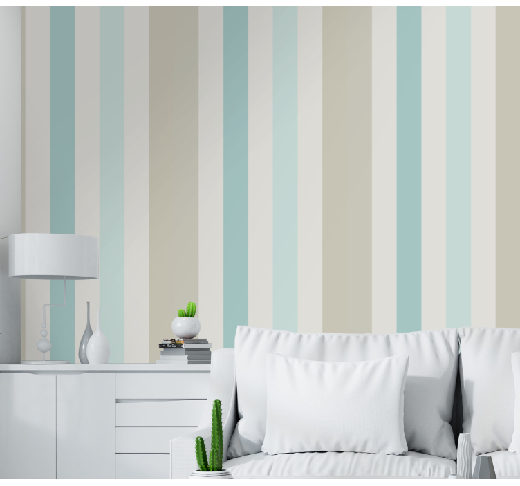 pastel beige and blue color Vertical Wallpaper - TenStickers