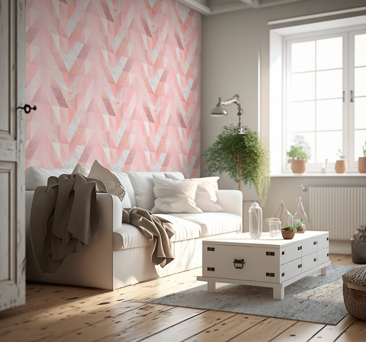 Beautiful Pink marble Wallpaper - TenStickers