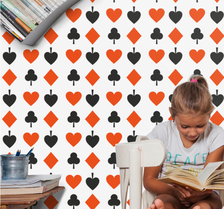 Playful Shapes Pattern polka dots wallpaper - TenStickers