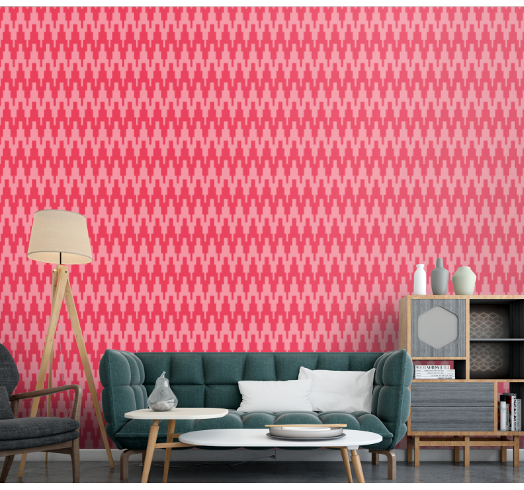 Red flax fabric vertical wallpaper - TenStickers