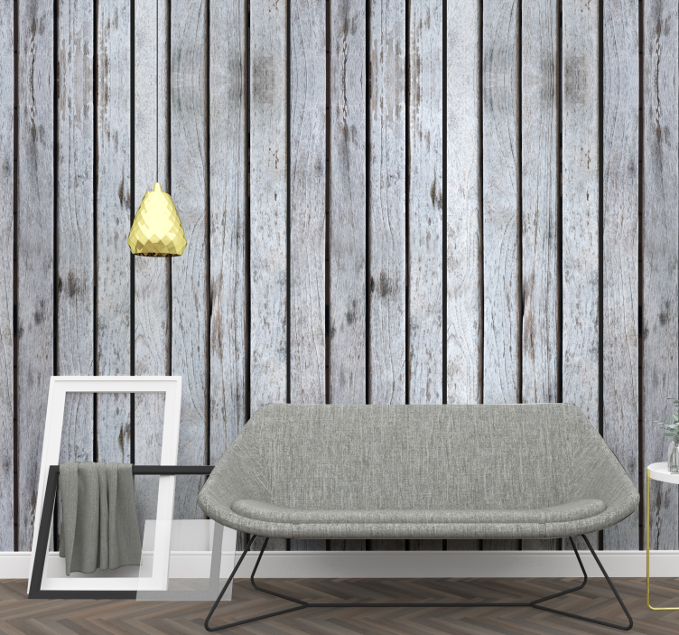 Rustic Planks wood wallpaper - TenStickers