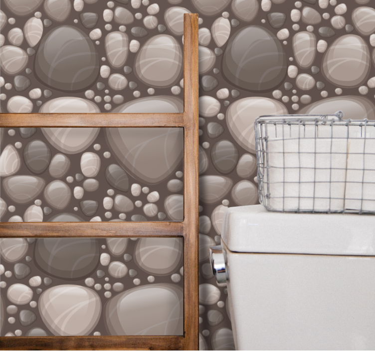 Smooth Pebble Arrangement stone wallpaper - TenStickers