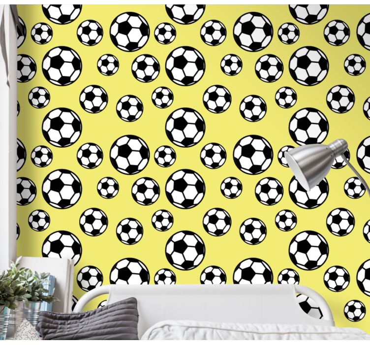 Soccer Pattern animal wallpaper - TenStickers