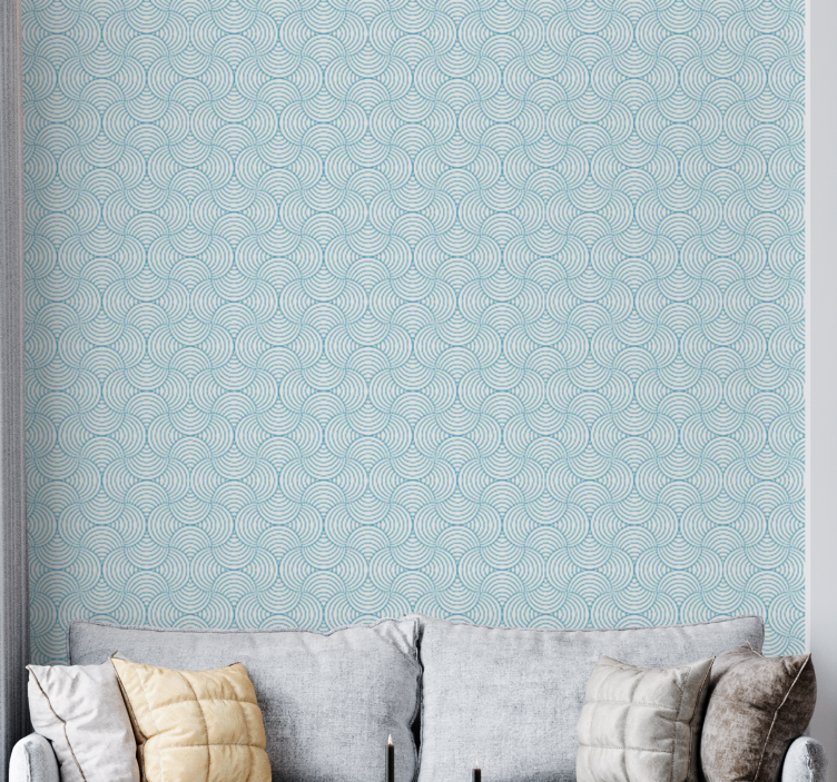 Spiral Pattern Detail living room wallpaper - TenStickers
