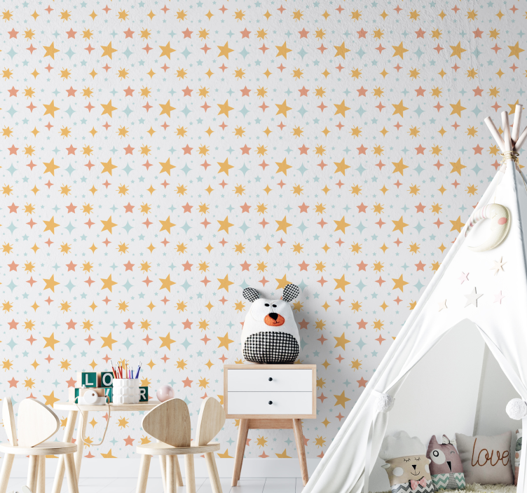 Starry Pattern star wallpaper - TenStickers