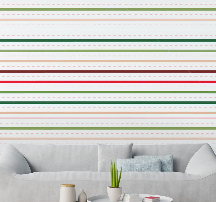 Striped Interior Pattern horizontal striped wallpaper - TenStickers
