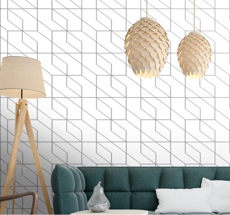 Stylish Patterned Design geometric wallpaper - TenStickers
