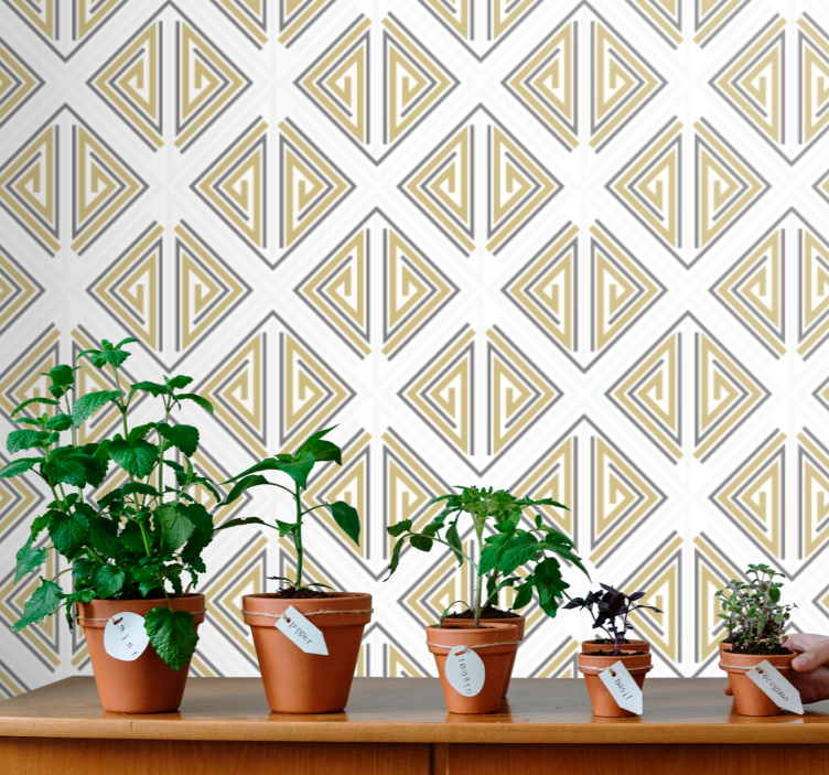 Stylized Triangular Patterns geometric wallpaper - TenStickers