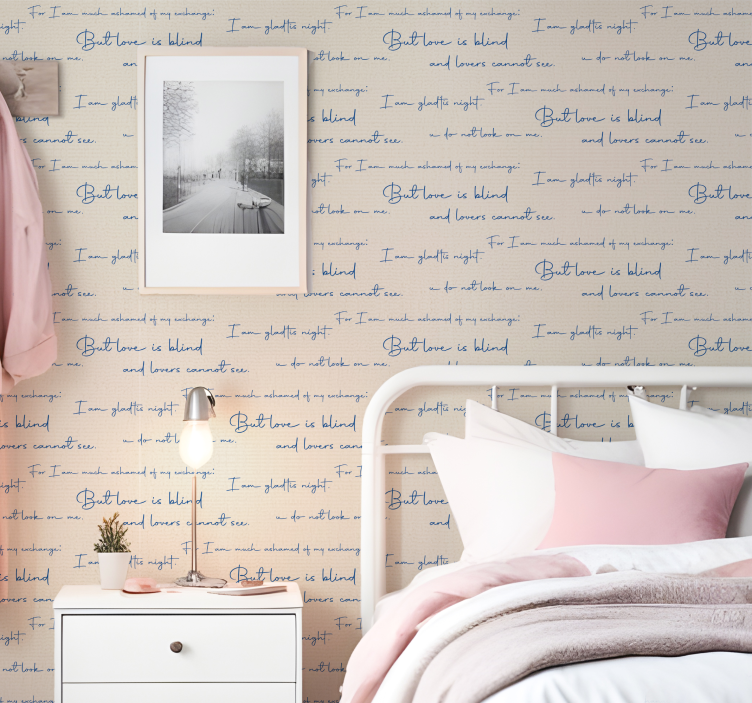 Textile chart letter wallpaper - TenStickers