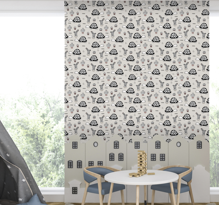 Tortoise Patterns animal wallpaper - TenStickers