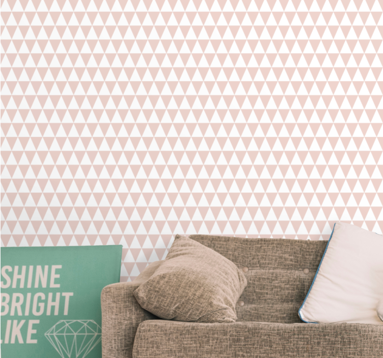 Modern arrow motif triangle wallpaper - TenStickers