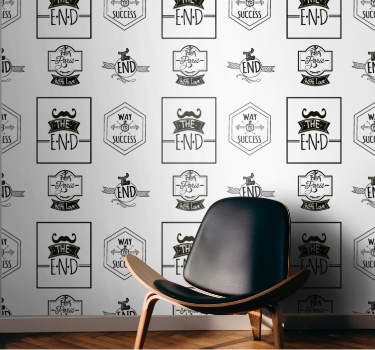 Unique frames pattern modern wallpaper - TenStickers