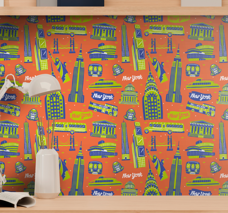 Urban Landmarks new york wallpaper - TenStickers