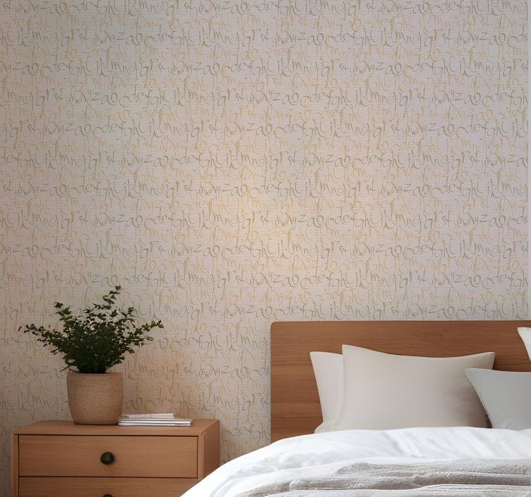 Urban vintage letters letter wallpaper - TenStickers